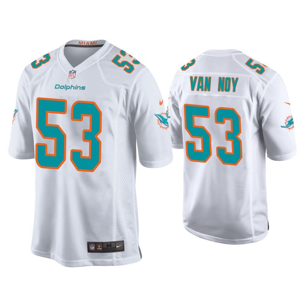 Men Miami Dolphins 53 Kyle Van Noy Nike White Game Player NFL Jersey